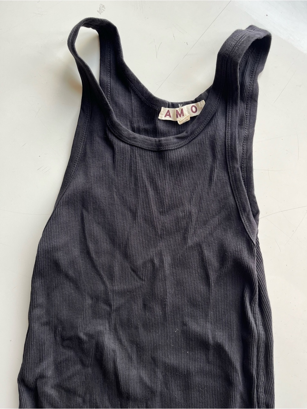 AMO Black Ribbed Sleeveless Maxi Dress/Skirt - Picture 6 of 7